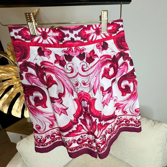 DOLCE & GABBANA Majolica-print poplin shorts - Picture 3 of 4